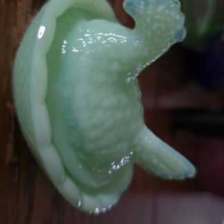 Jadite Minature Hen on Nest Salt Cellar